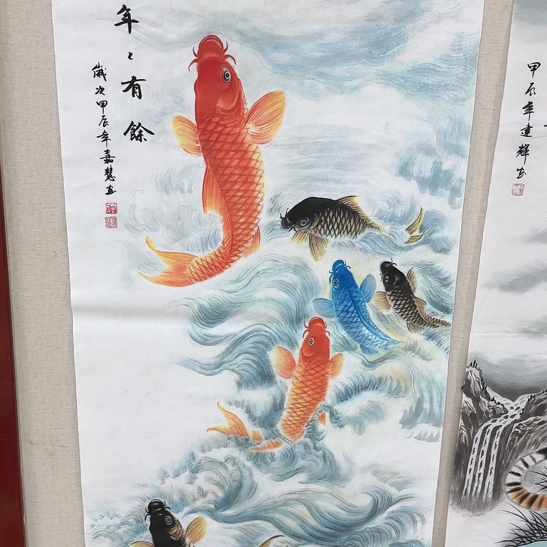 国画尺寸70X138手绘作品