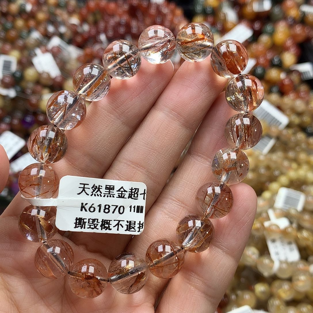 水晶未镶嵌手链， 。