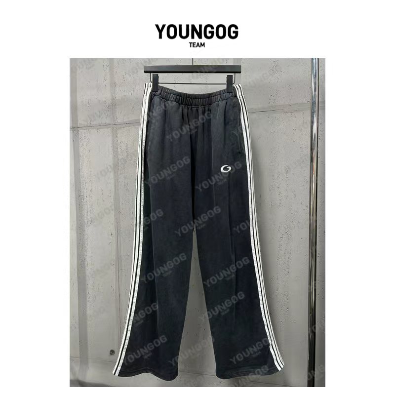 里奈斯【25巴家五杠做旧裤】450克秋冬潮牌重磅长裤男女同款百搭