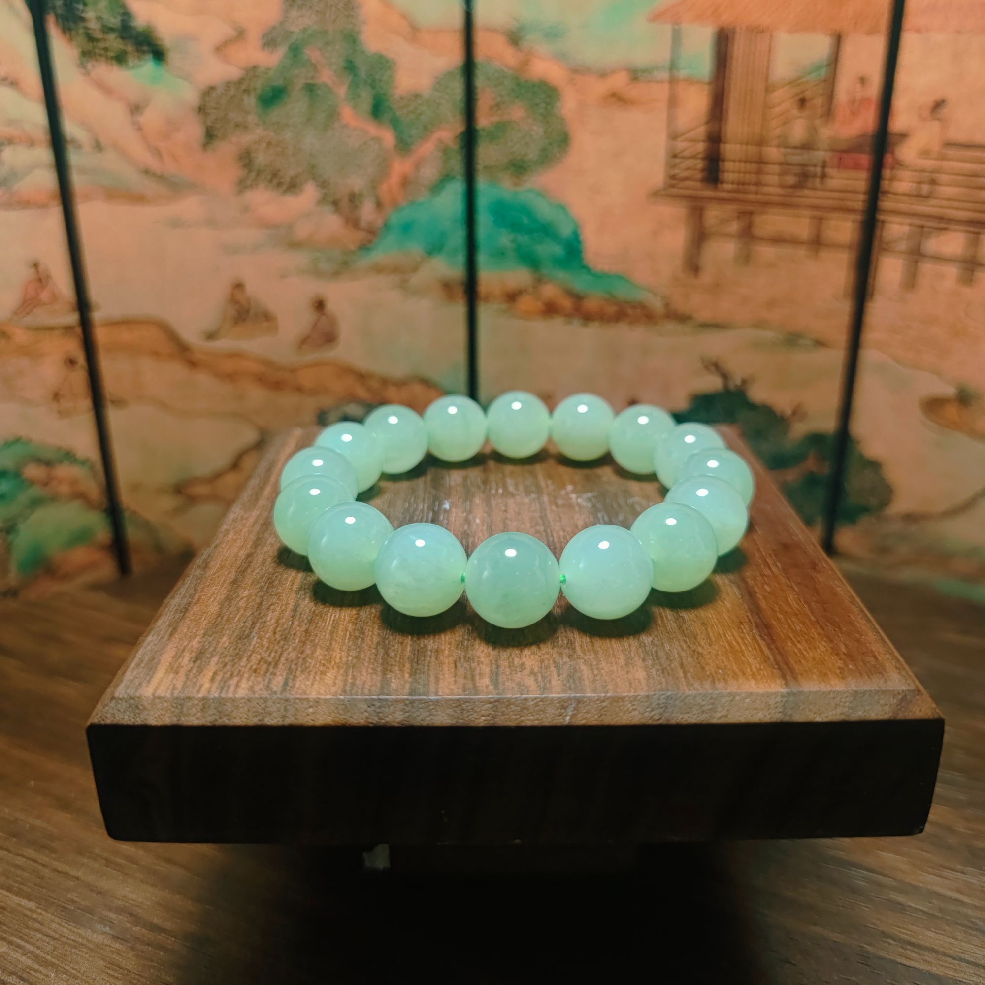 W和田玉圆珠手串（卡12）1865