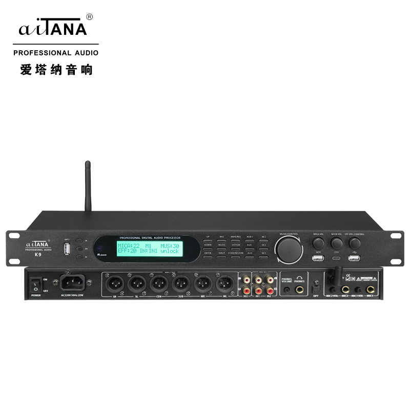 意大利爱塔纳高端酒吧演唱会3级防啸叫进口DSP数字音频5.1处理器