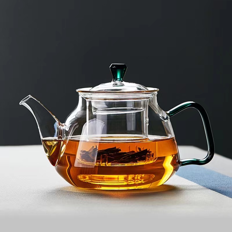 玻璃茶壶耐高温单壶家用花茶壶电陶炉烧水壶煮茶壶耐高温玻璃茶壶