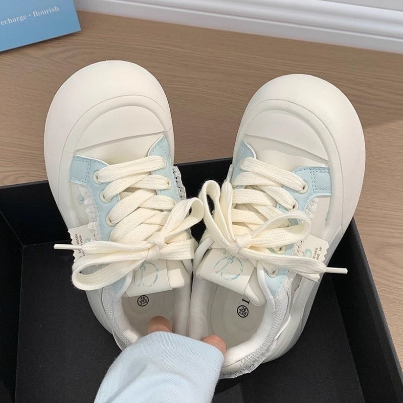 增高时尚休闲鞋圆头百搭注压厚底浅口平底日系夏季