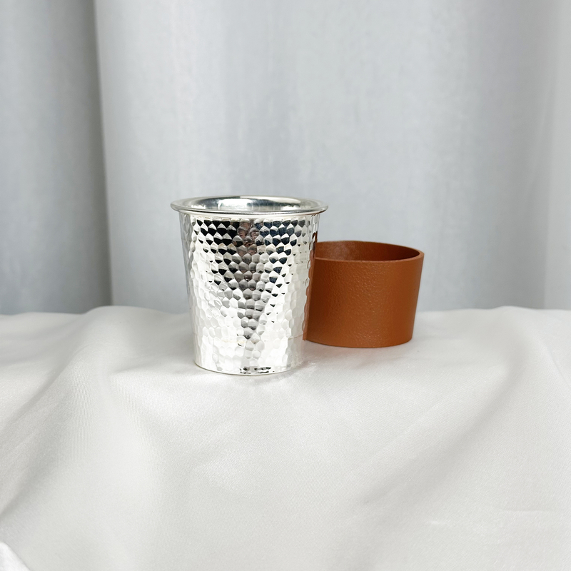 手工锤纹杯主人杯中号(带杯套)