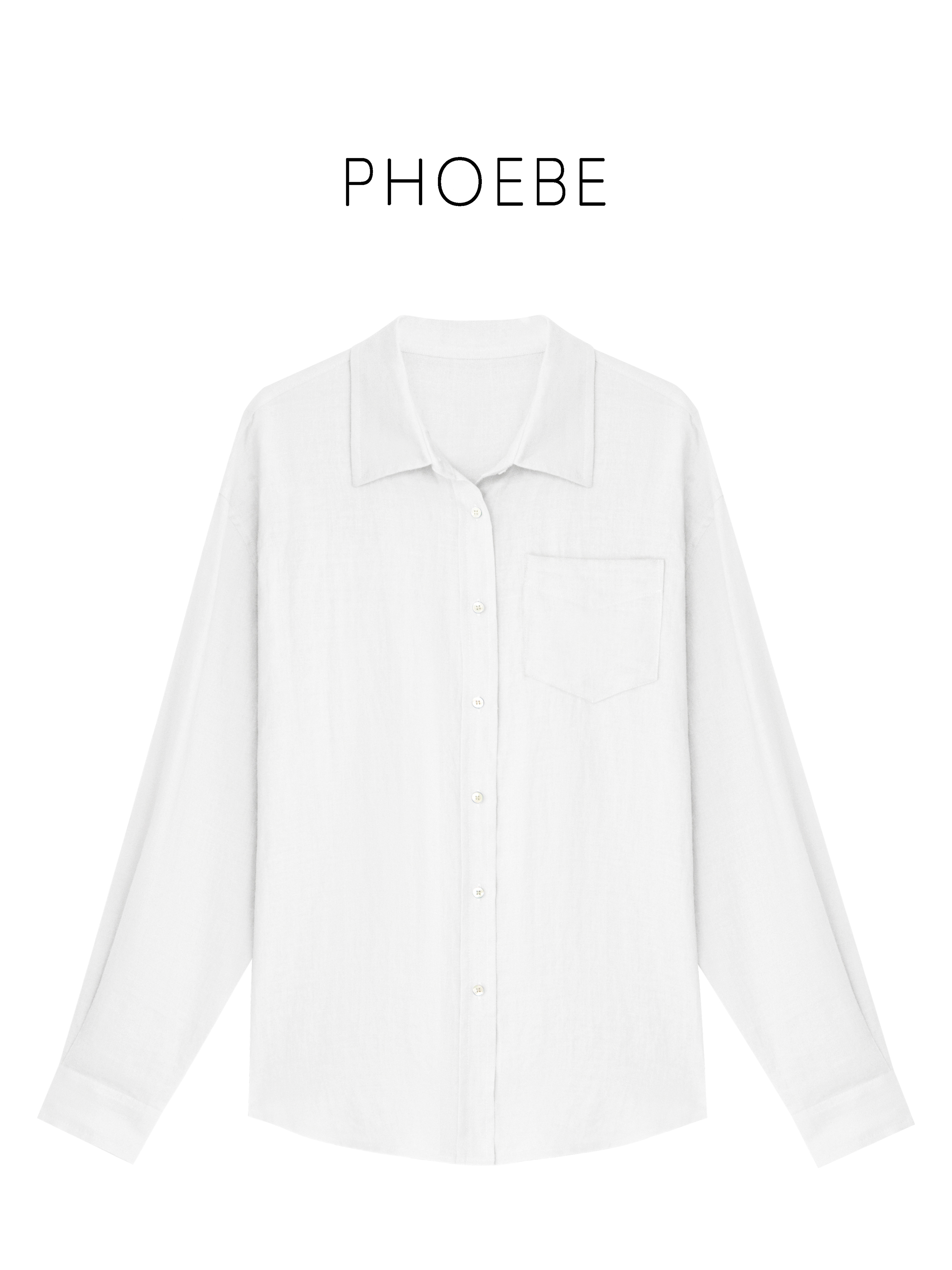 【口袋麻麻】PHOEBE叶姐 夏季新款清冷简约衬衫CC5207024C