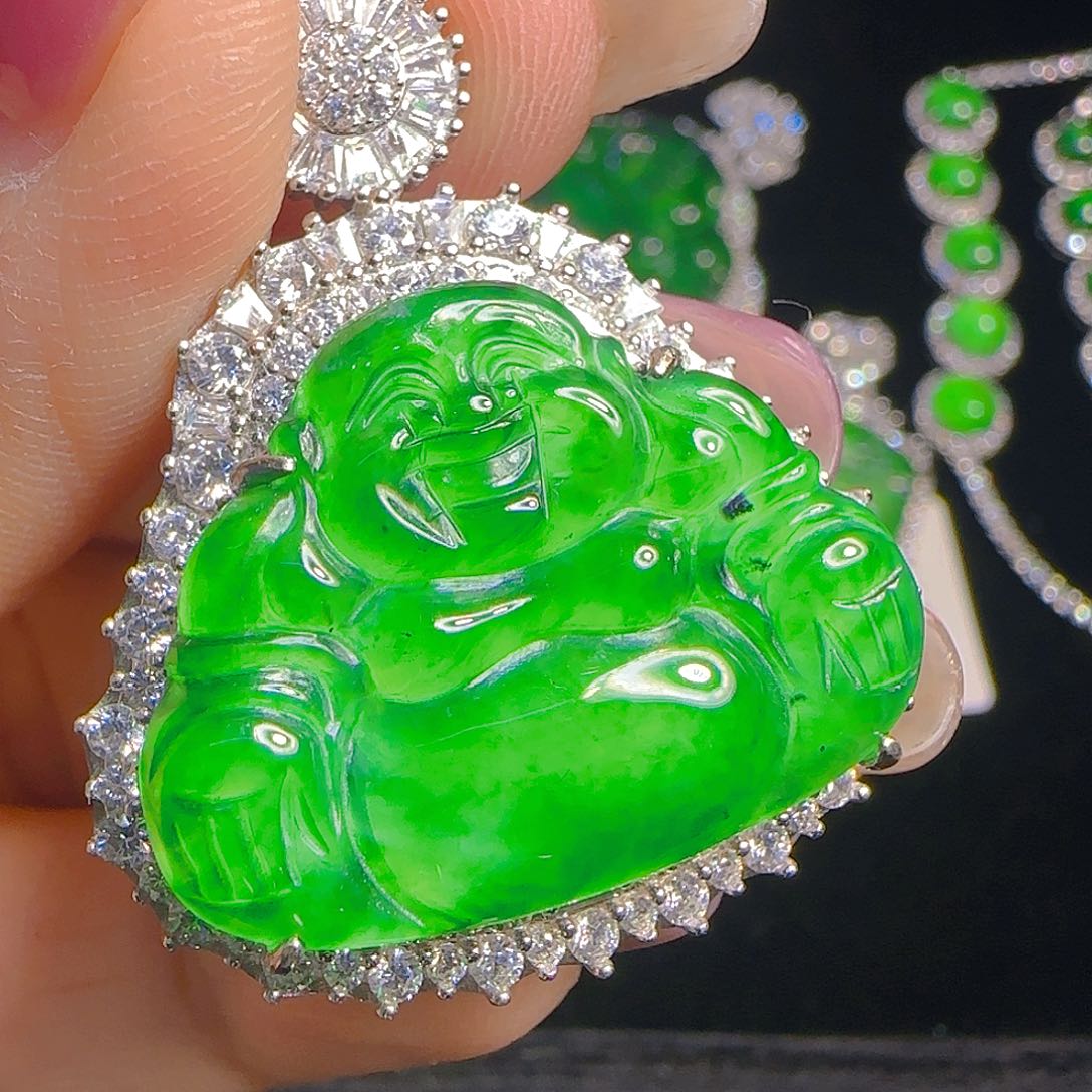 翡翠吊坠(赠链)银S925镶嵌