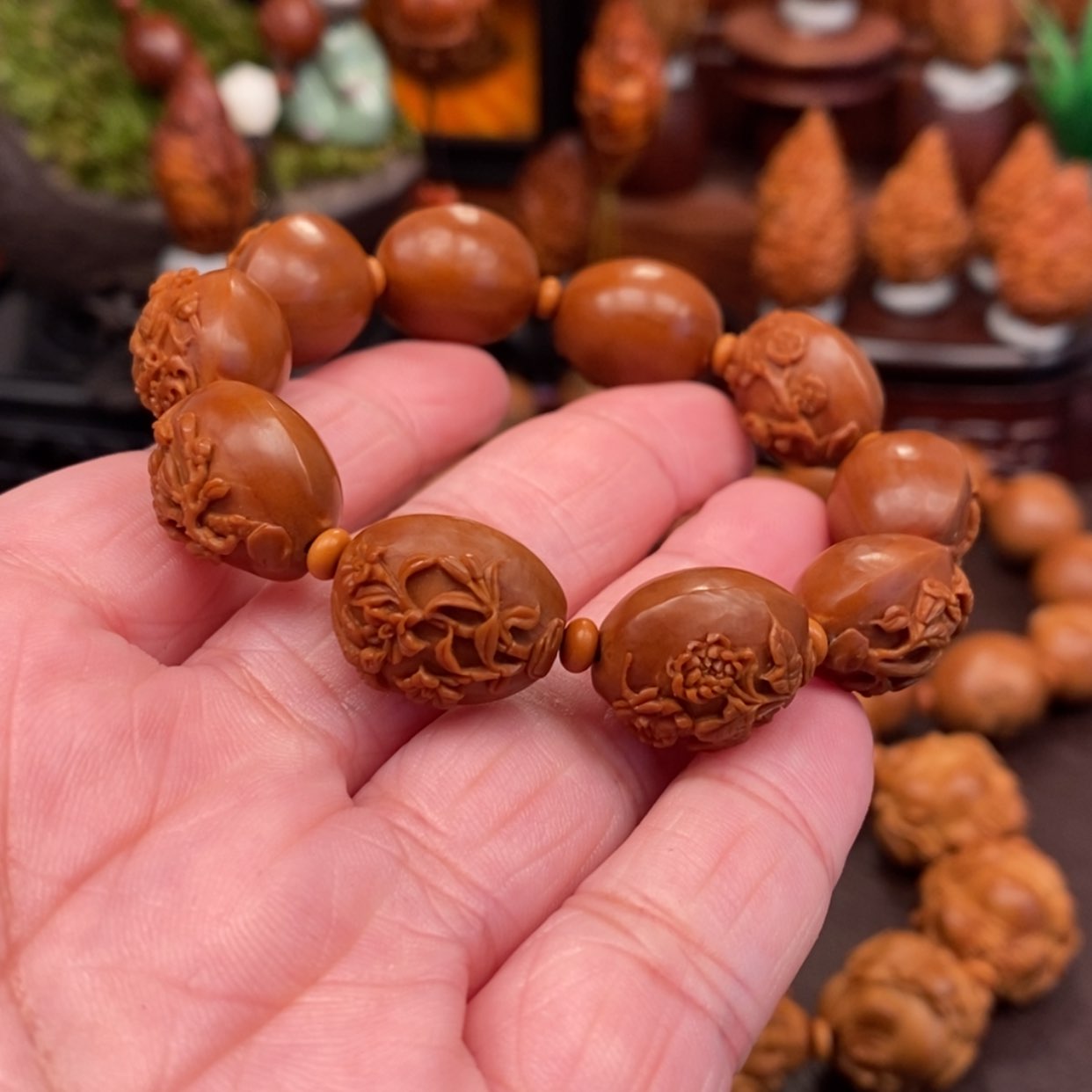 【闪购商品】橄榄核手串花开富贵