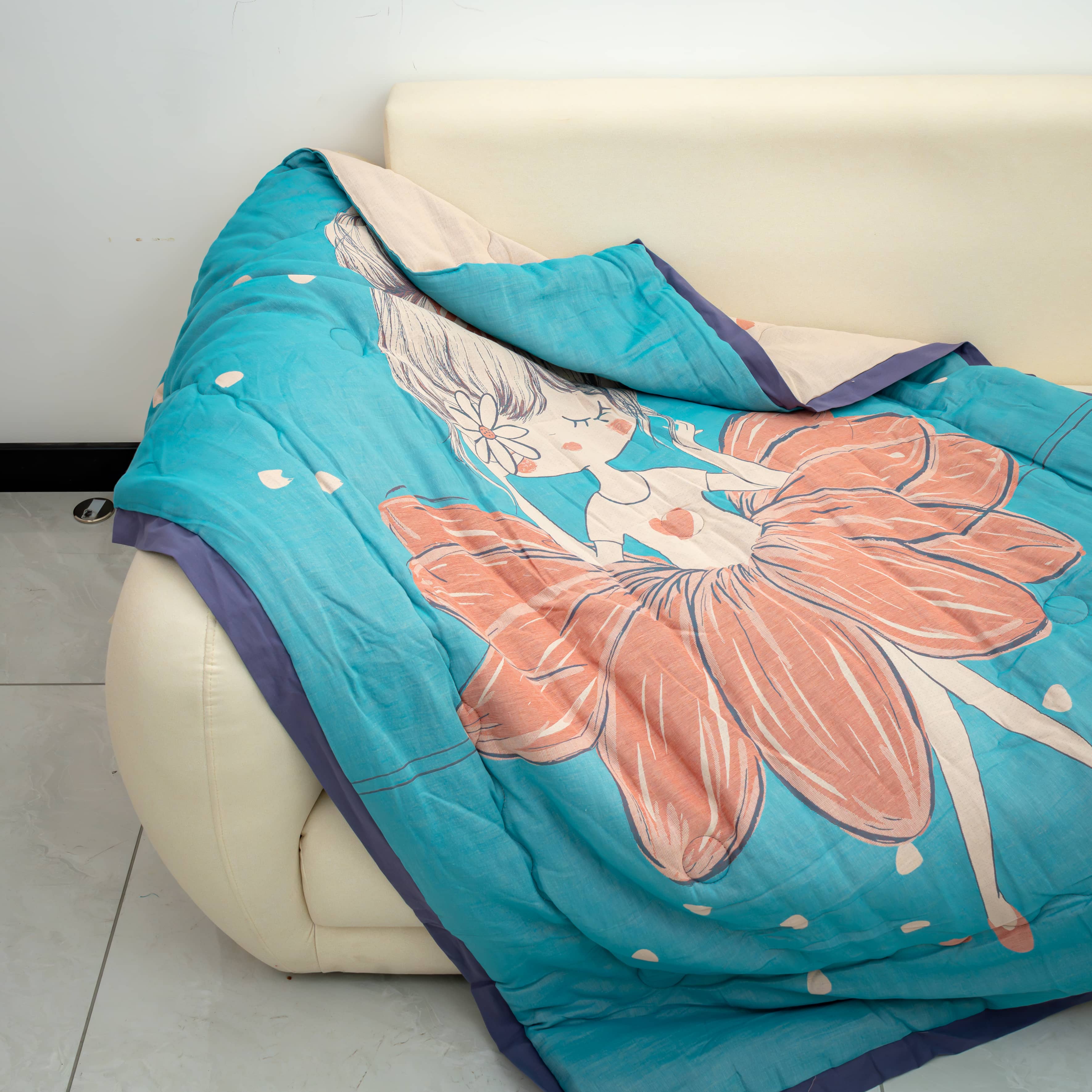 【京かわ会社】双层纱大豆被120*150芭蕾女孩