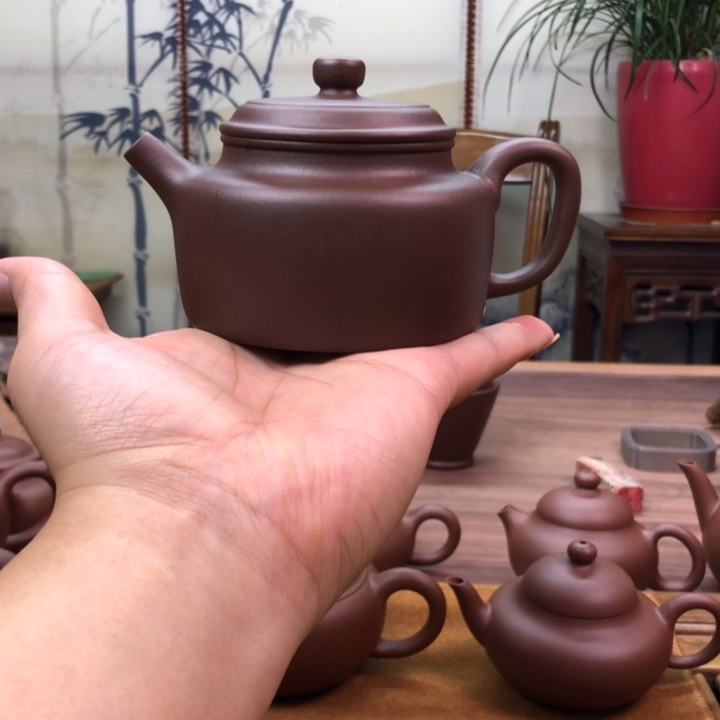 茶壶紫砂老紫泥德钟