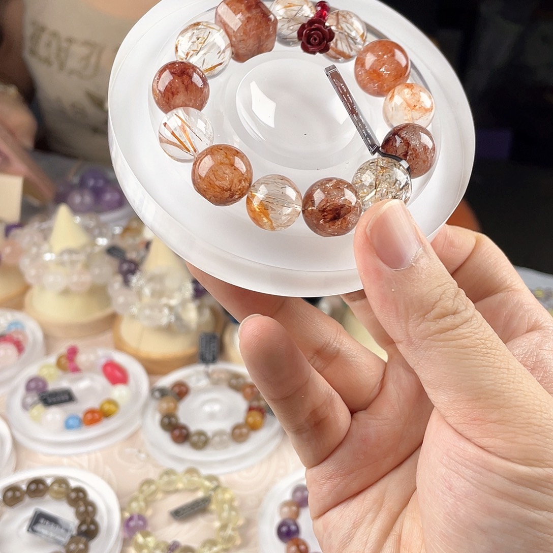 银S925镀金镶嵌手链水晶