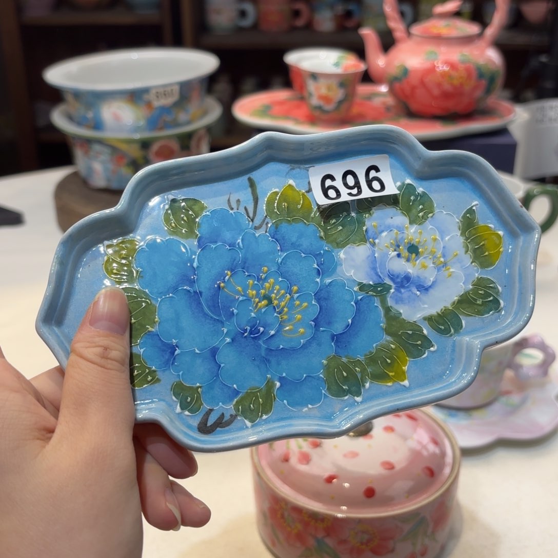 景德镇手绘高温釉下彩陶瓷茶具
