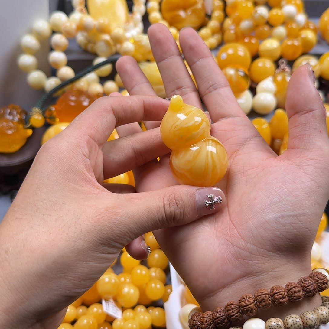 琥珀珠宝奇石未镶嵌葫芦