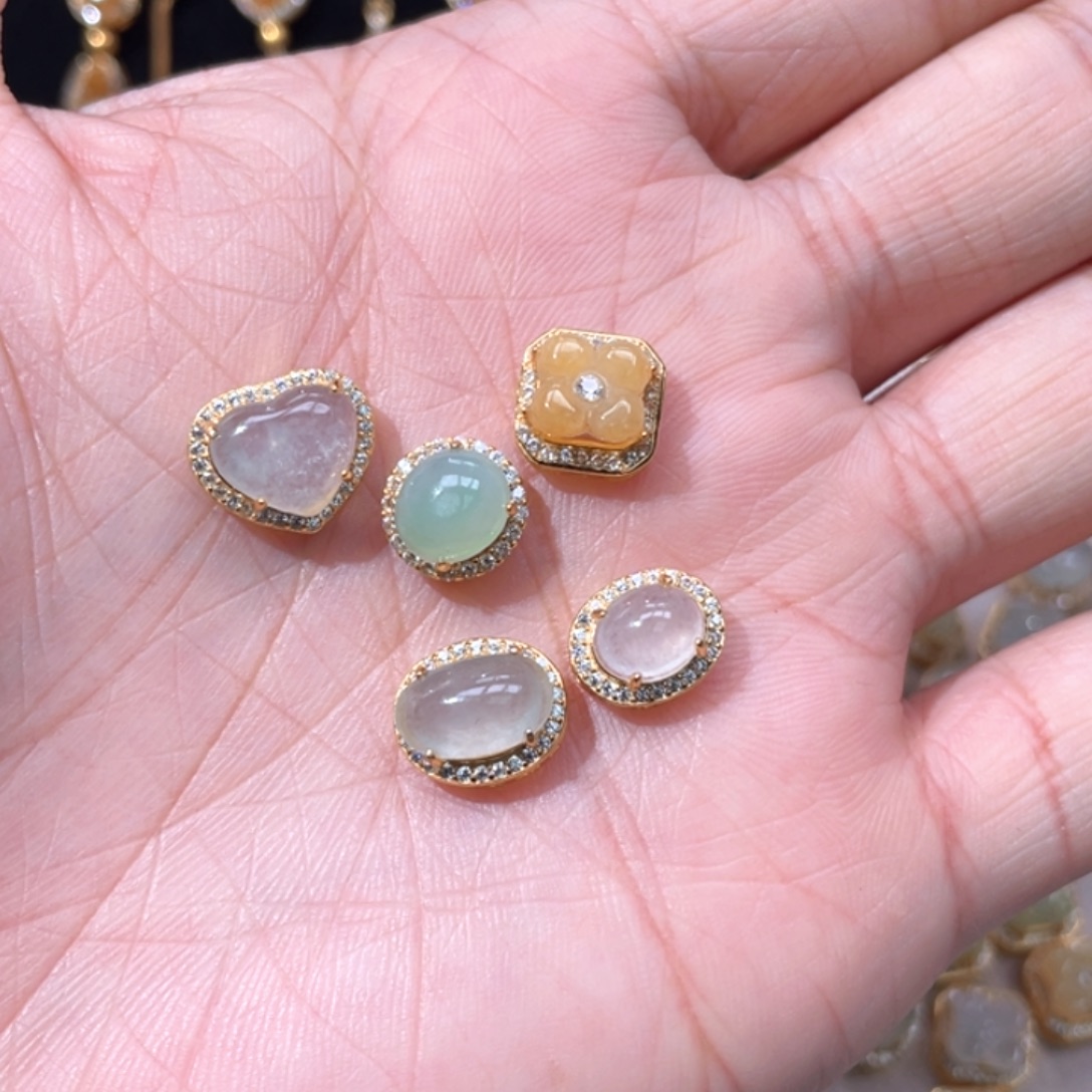 S****翡翠银S925镶嵌颈饰