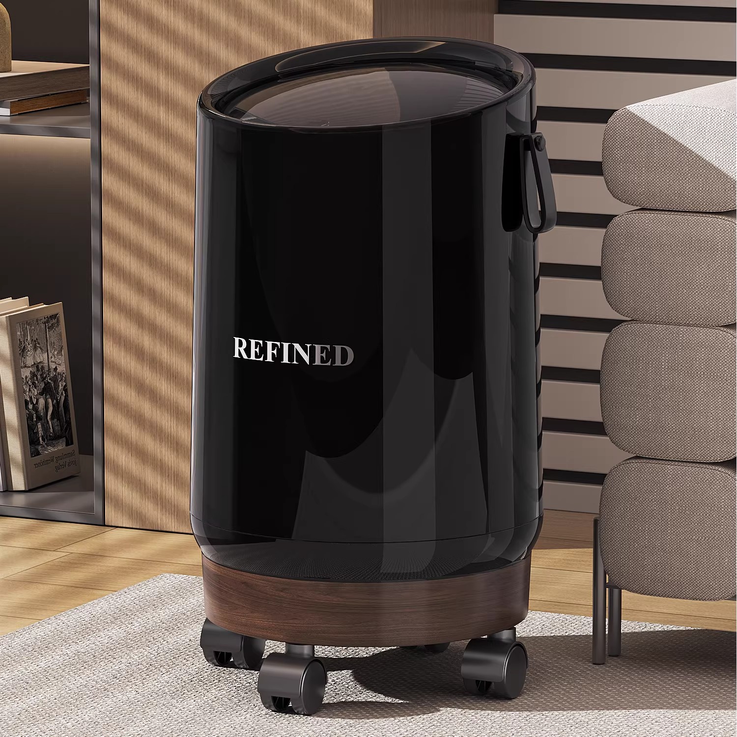 垃圾桶家用2025新款网红客厅高端上档次大号按压加厚收纳轻奢高档