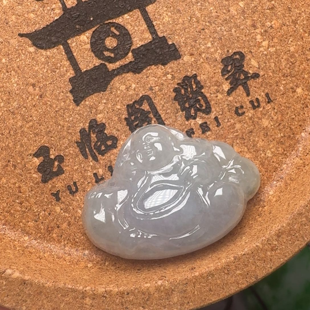 翡翠未镶嵌颈饰翡翠厚装种水佛公