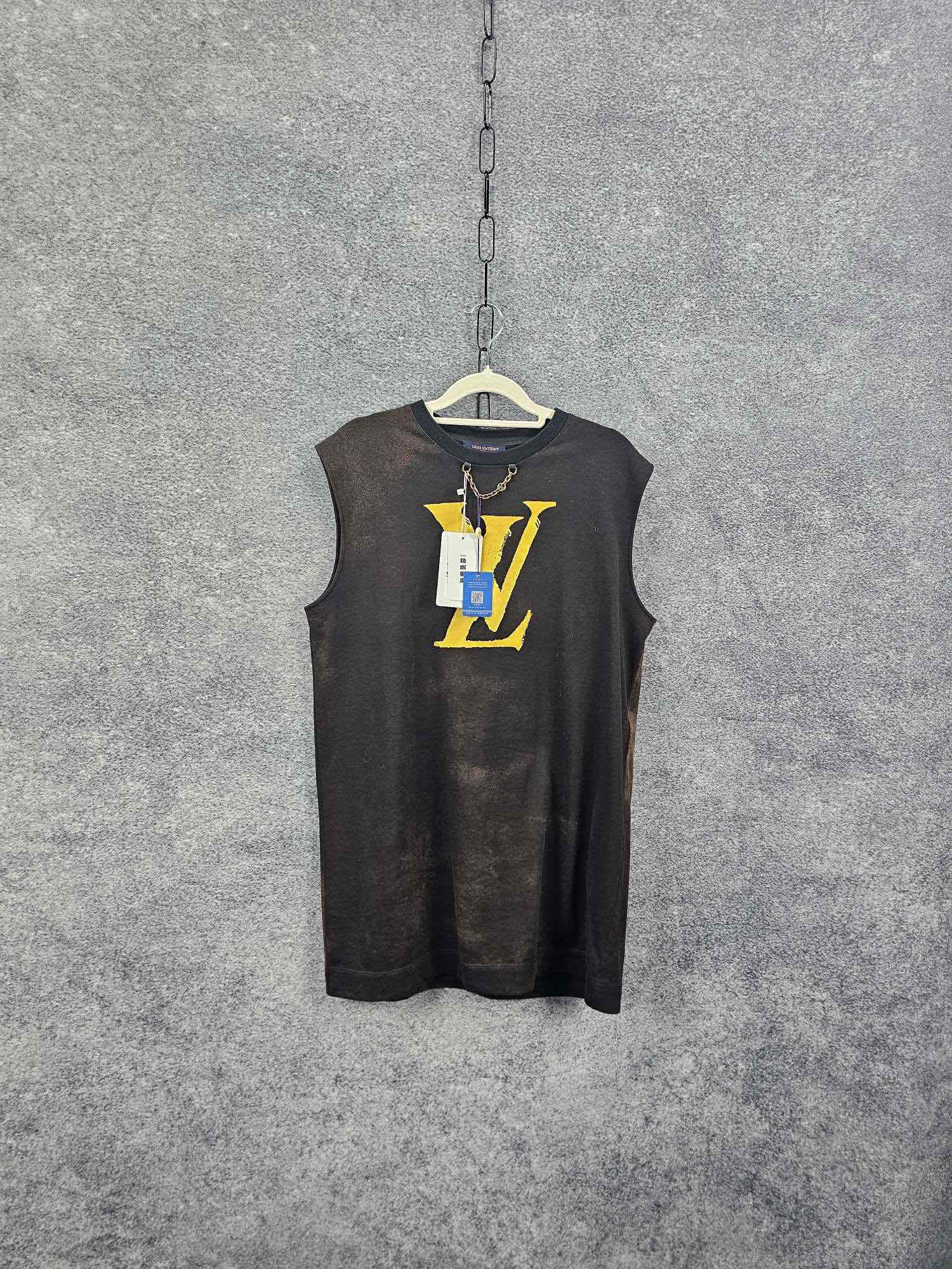95新 LouisVuitton/路易威登 CZF0654/大LOGO链条短袖/尺码S