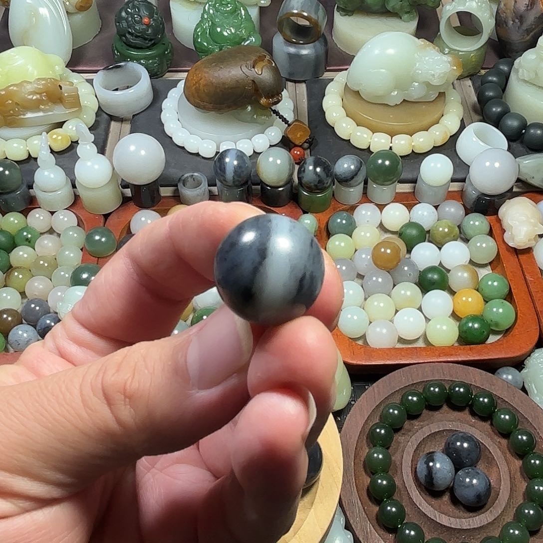 和田玉珠子未镶嵌良**妖