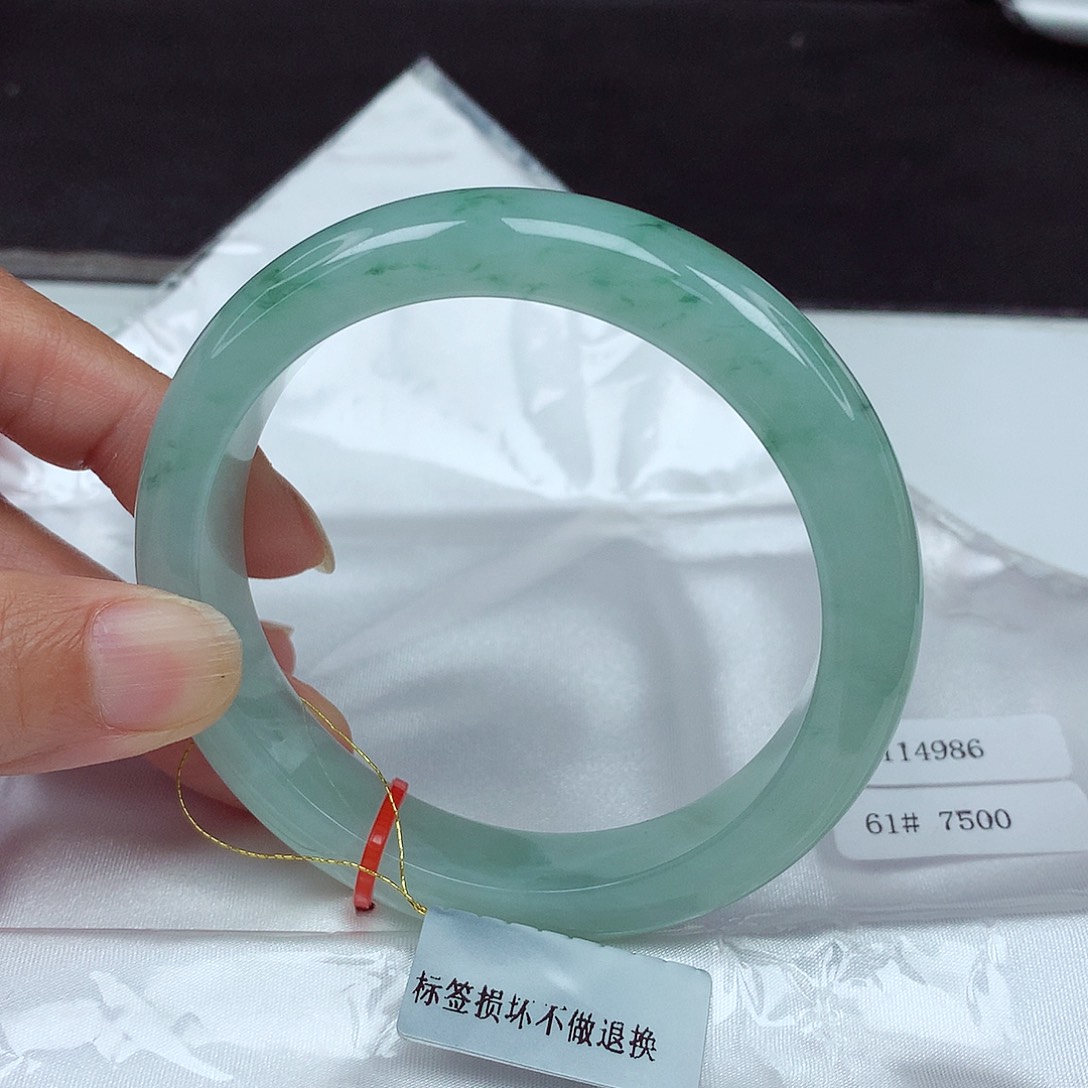 未镶嵌手镯翡翠61圈4986