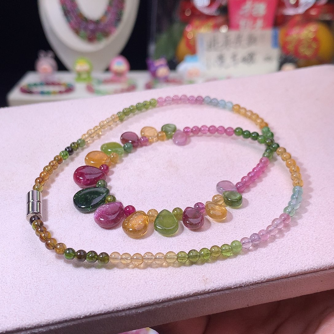 碧玺手链合金碧玺