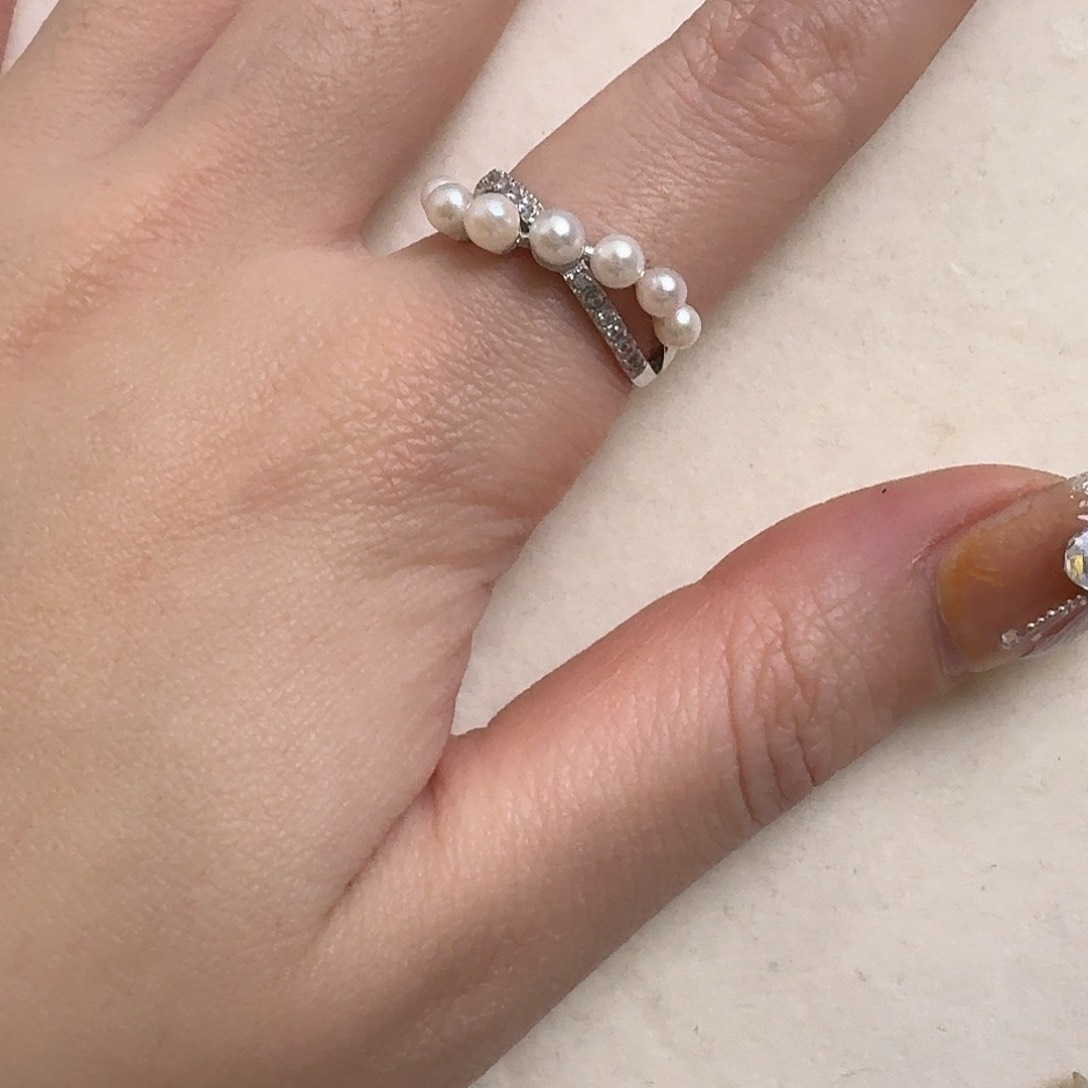 海水珍珠戒指银S925镶嵌