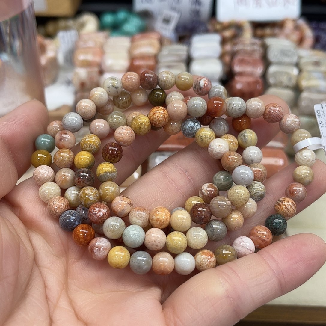 未镶嵌手串硅化珊瑚（珊瑚玉）913