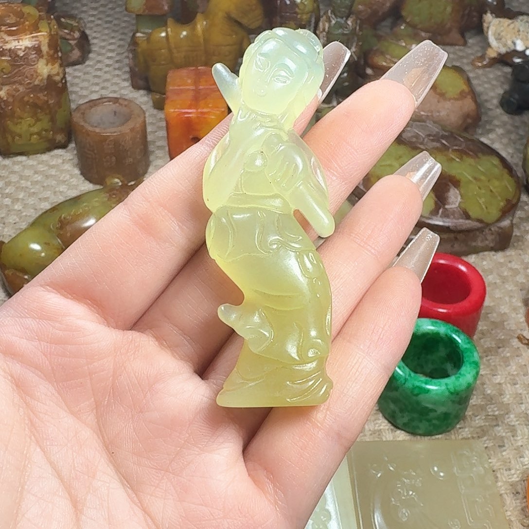 白玉菩提吊坠挂件