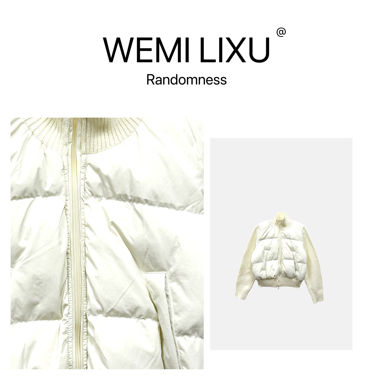 WEMILIXU“卢森堡”冬季时尚拼接款女装羽绒休闲外套遮肉显瘦3311