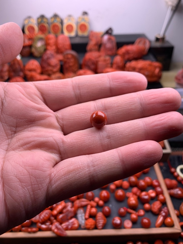 南红川料原矿圆珠10mm