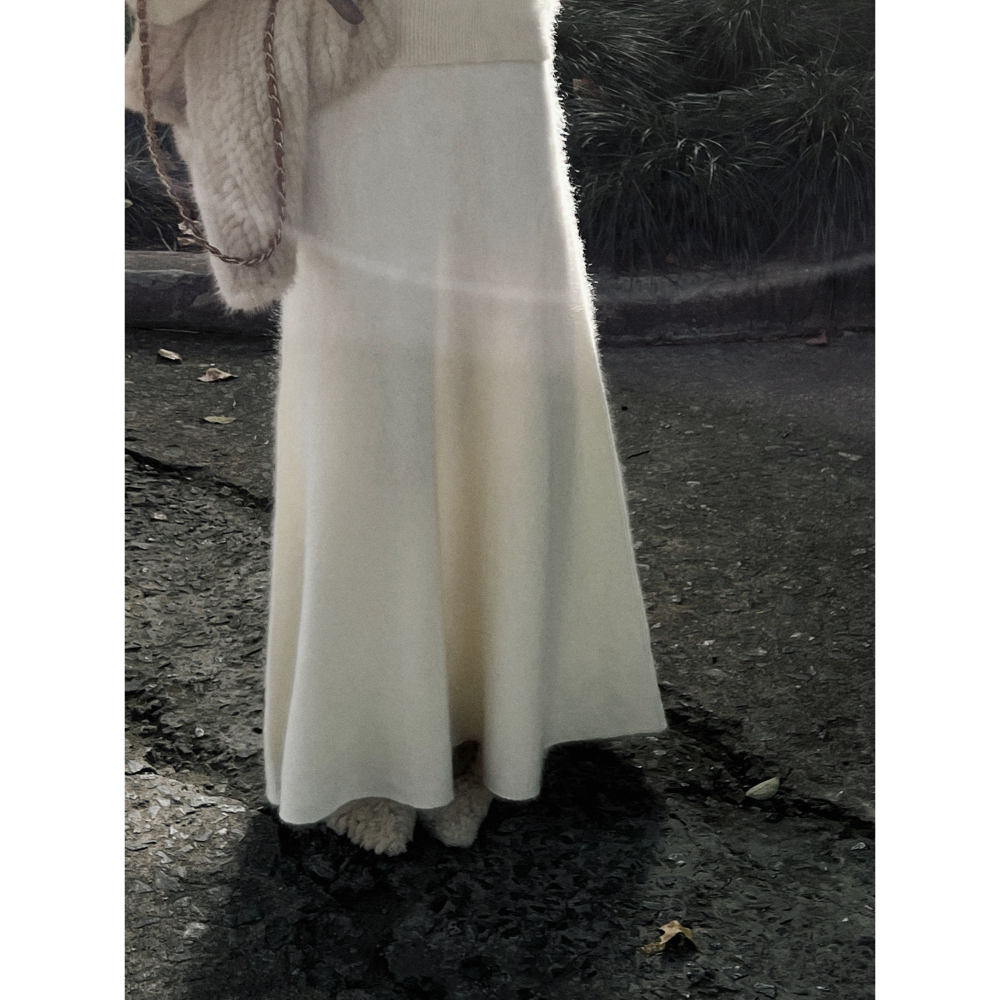 nczz《大裙摆》 羊绒羊毛拉绒大裙摆针织伞裙 