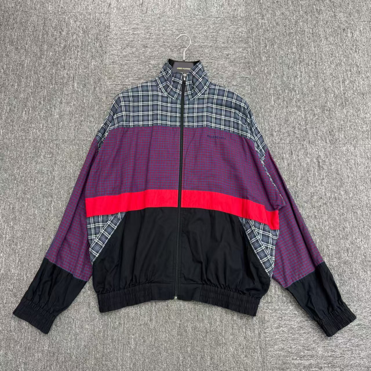 未使用 Balenciaga/巴黎世家 Balenciaga 格纹拼接夹克