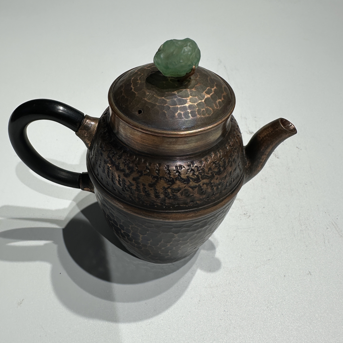 纯紫铜手工制作仿古做旧120毫升左右小泡壶