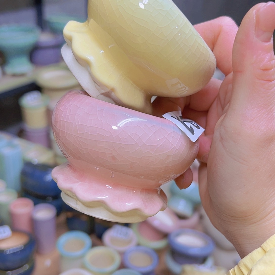 红陶陶瓷花盆满12包邮