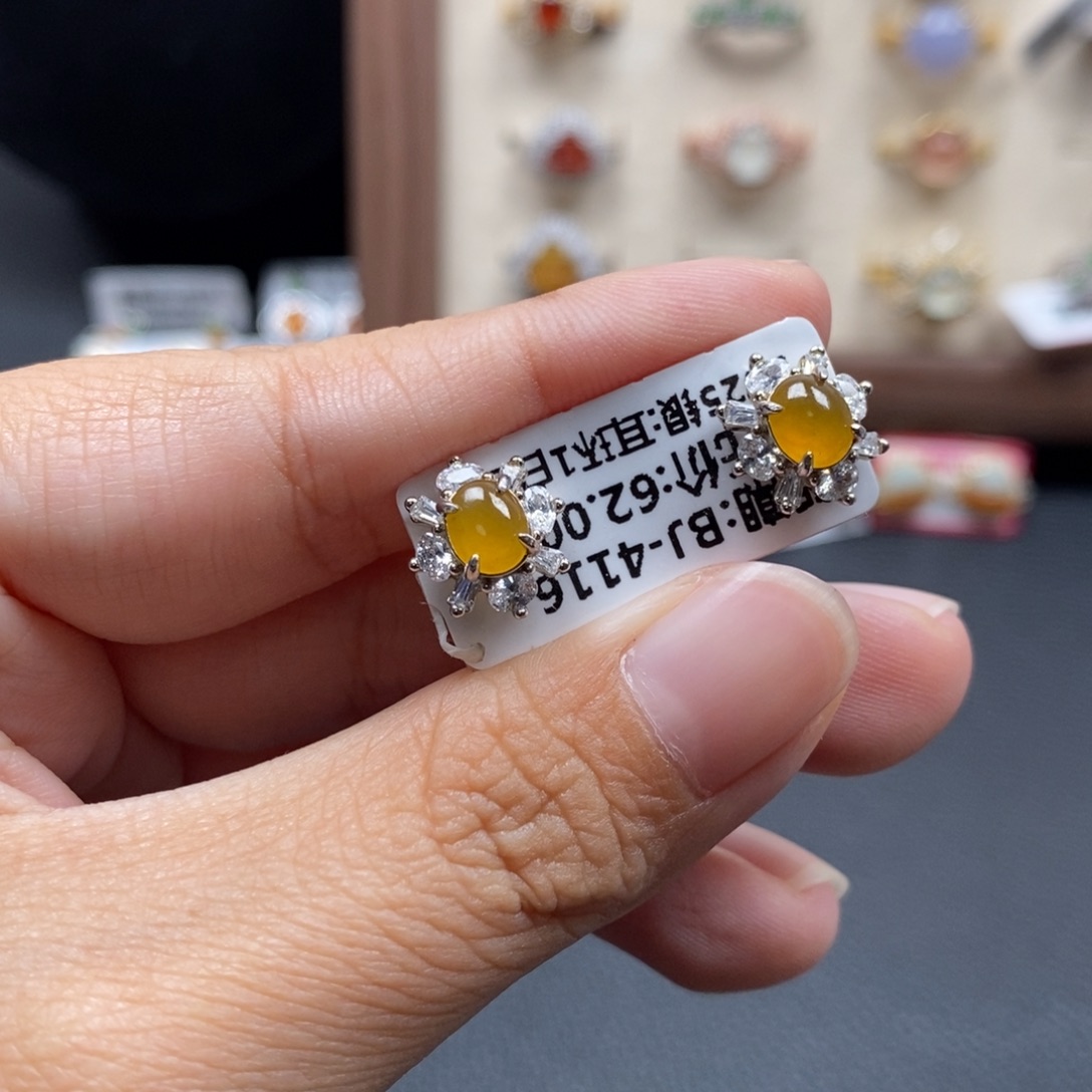 翡翠银S925镶嵌戒指