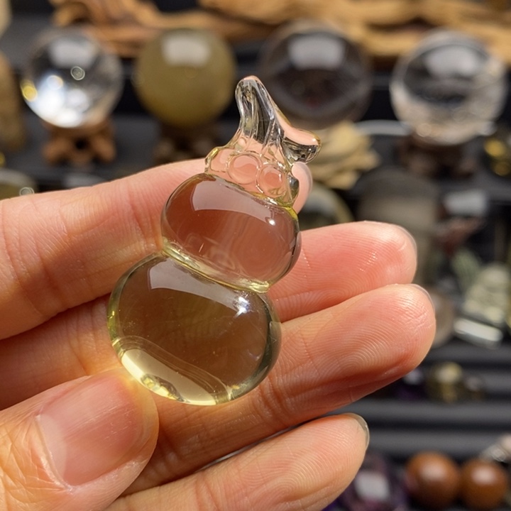 水晶黄水晶葫芦吊坠未镶嵌