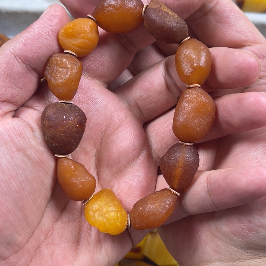 裸石蜜蜡未镶嵌海漂手串