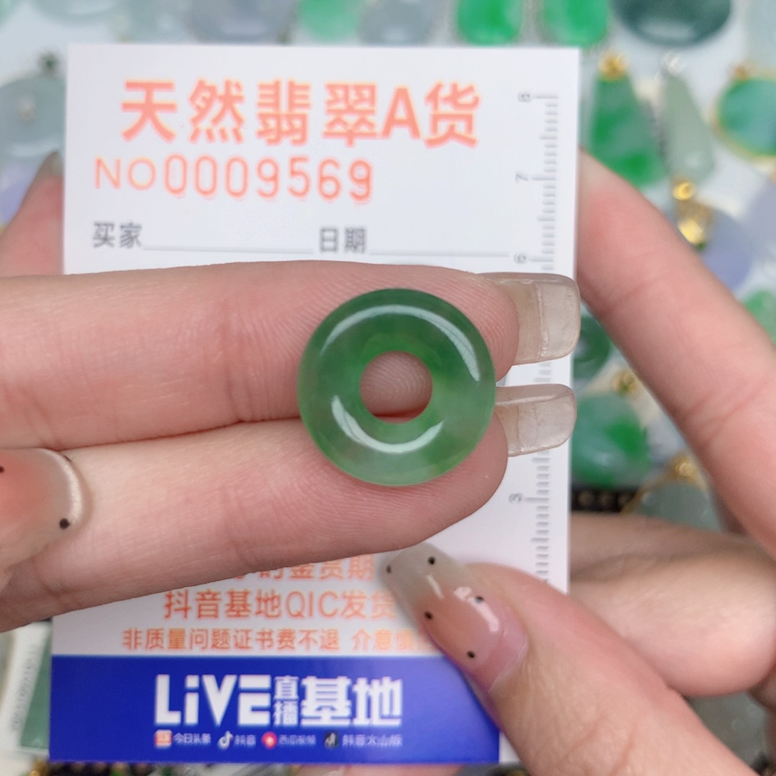 翡翠未镶嵌颈饰甜甜圈