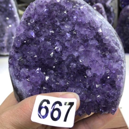 紫晶天然水晶摆件未镶嵌默*～