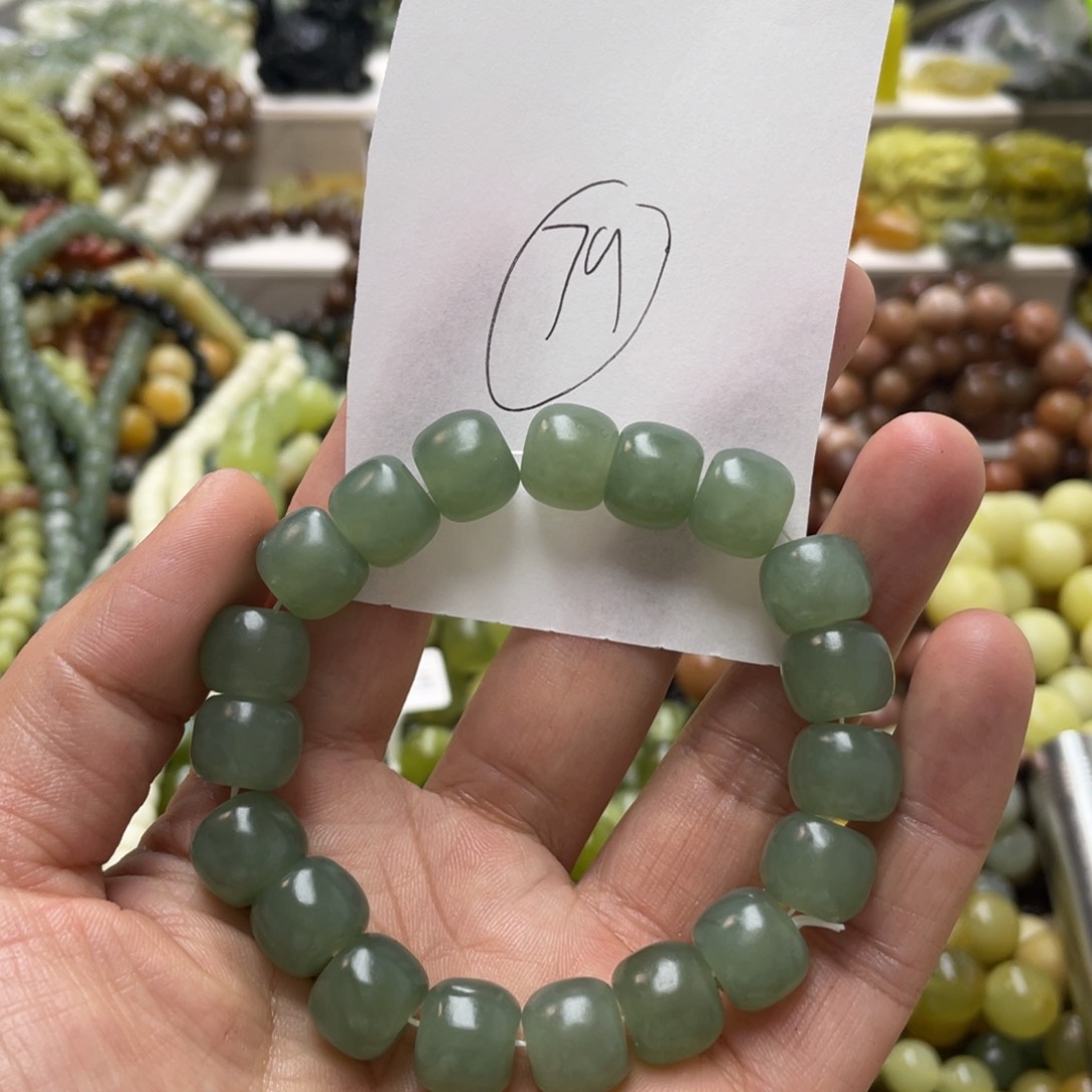 蛇纹石玉手链未镶嵌