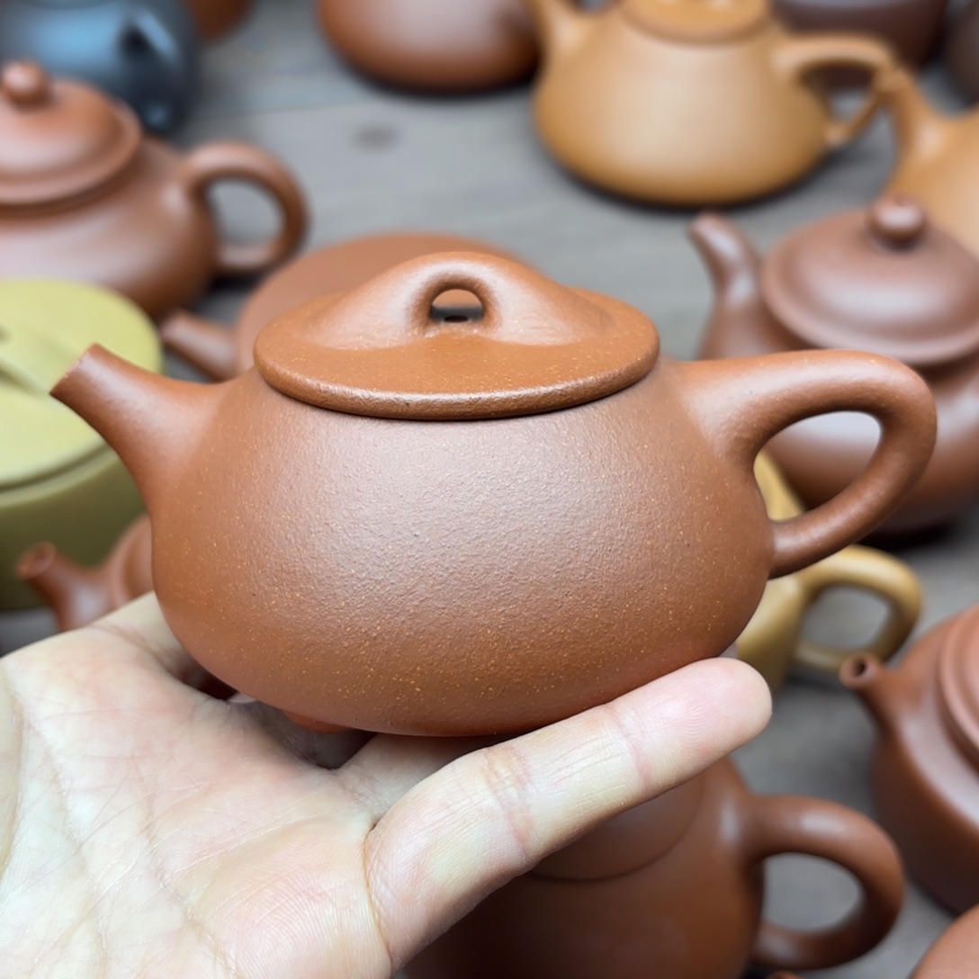 紫砂茶壶风**起红降坡景舟