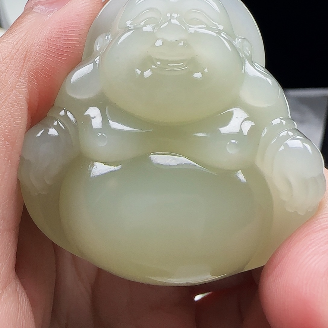 和田玉18K金镶嵌颈饰47