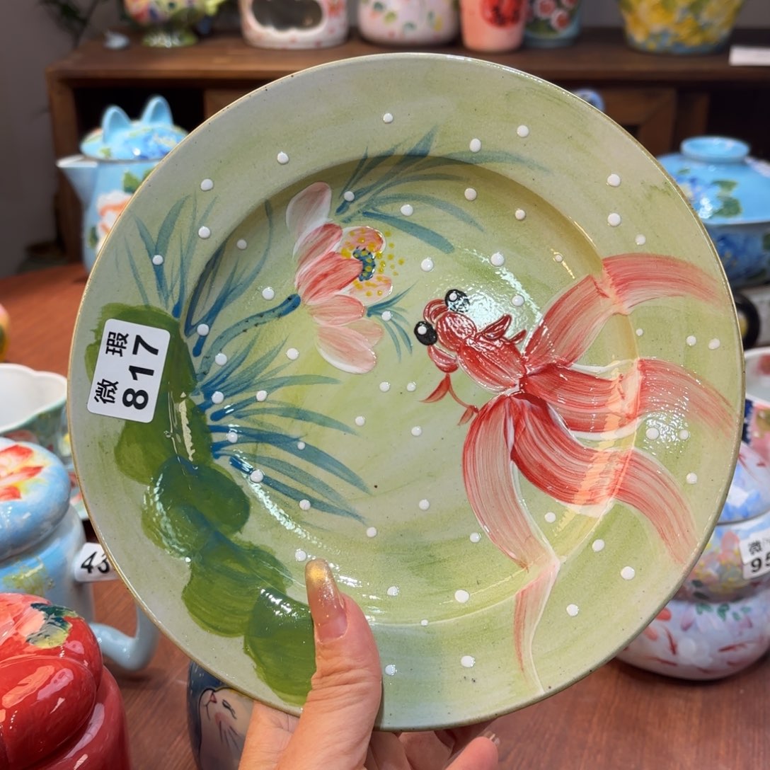 瓷片景德镇手绘高温釉下彩陶瓷茶具