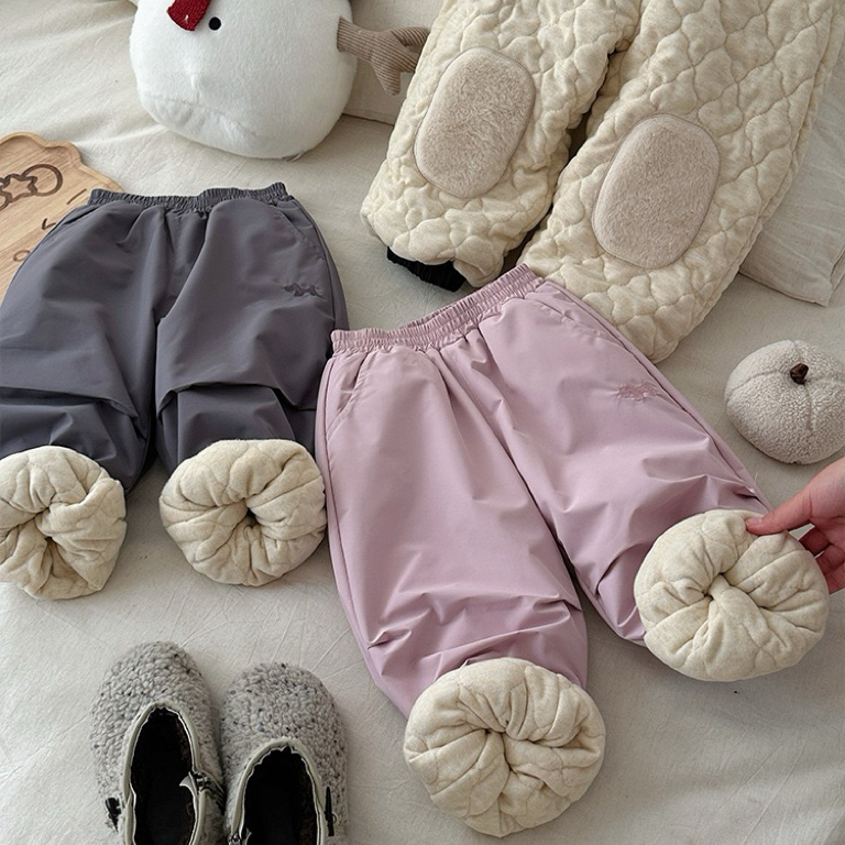 顶配韩系品牌*小中大童外贸单*抗寒零下15度户外冲锋暖炉儿童神裤