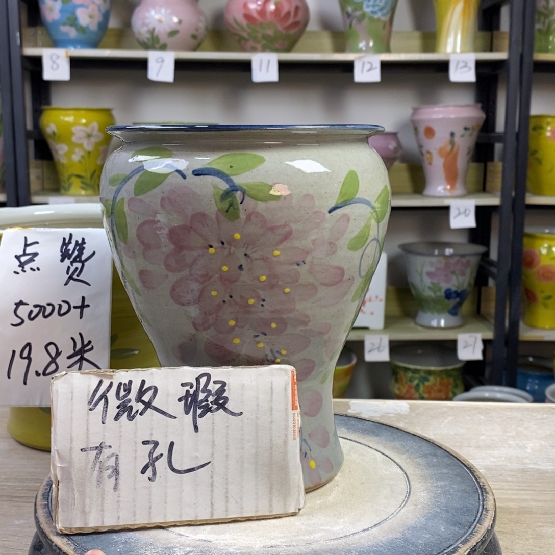 景德镇手工手绘陶瓷花盆