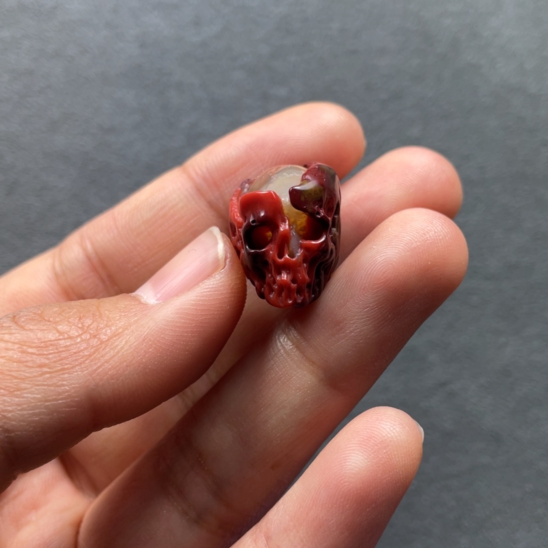 南红玛瑙配饰未镶嵌13.6mm