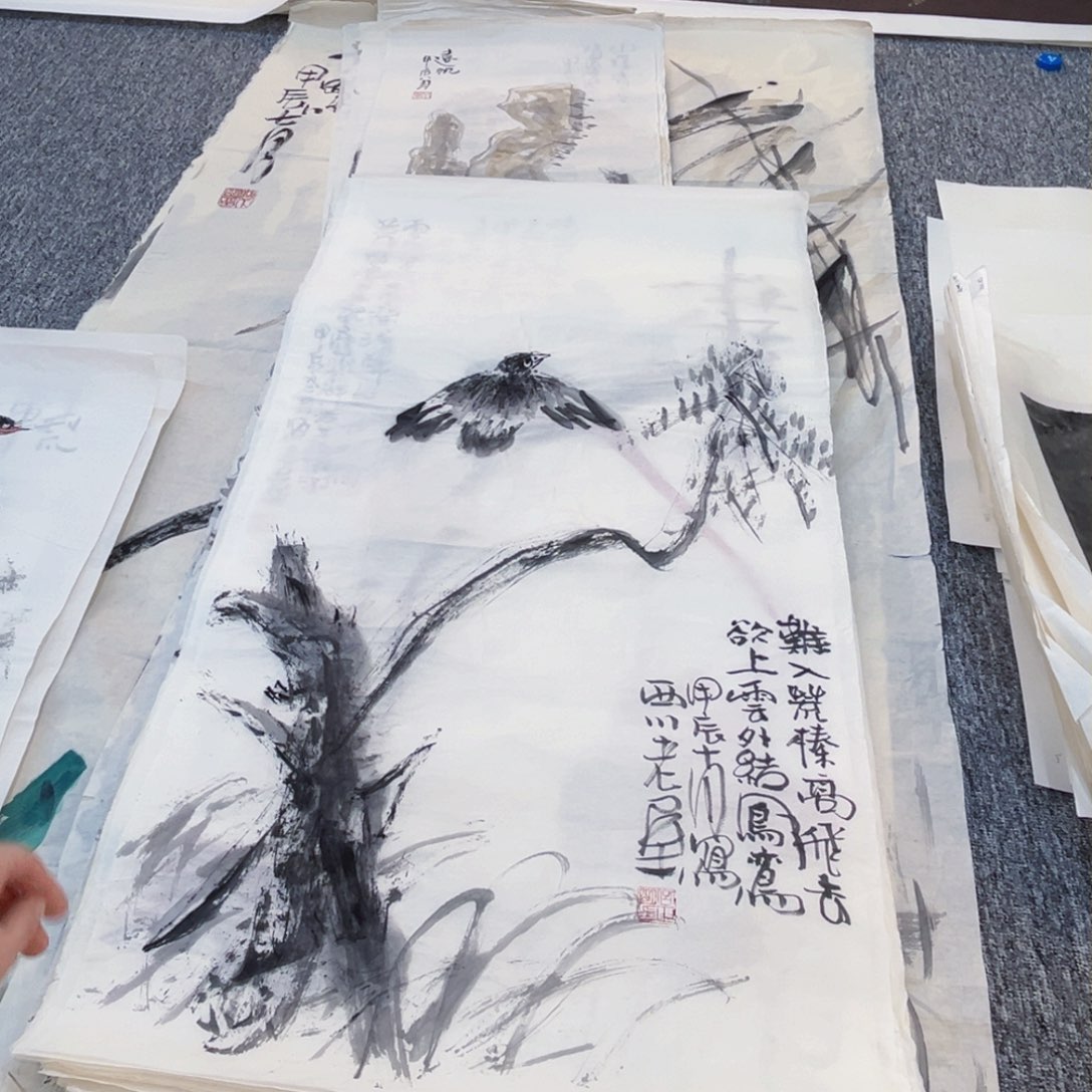 国画吕正明老师三尺绘画作品