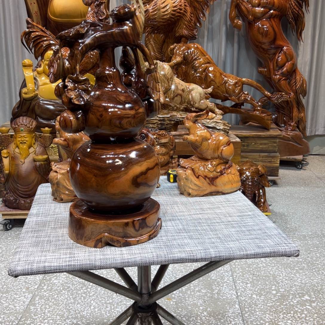 P***i香樟木实木根雕摆件葫芦