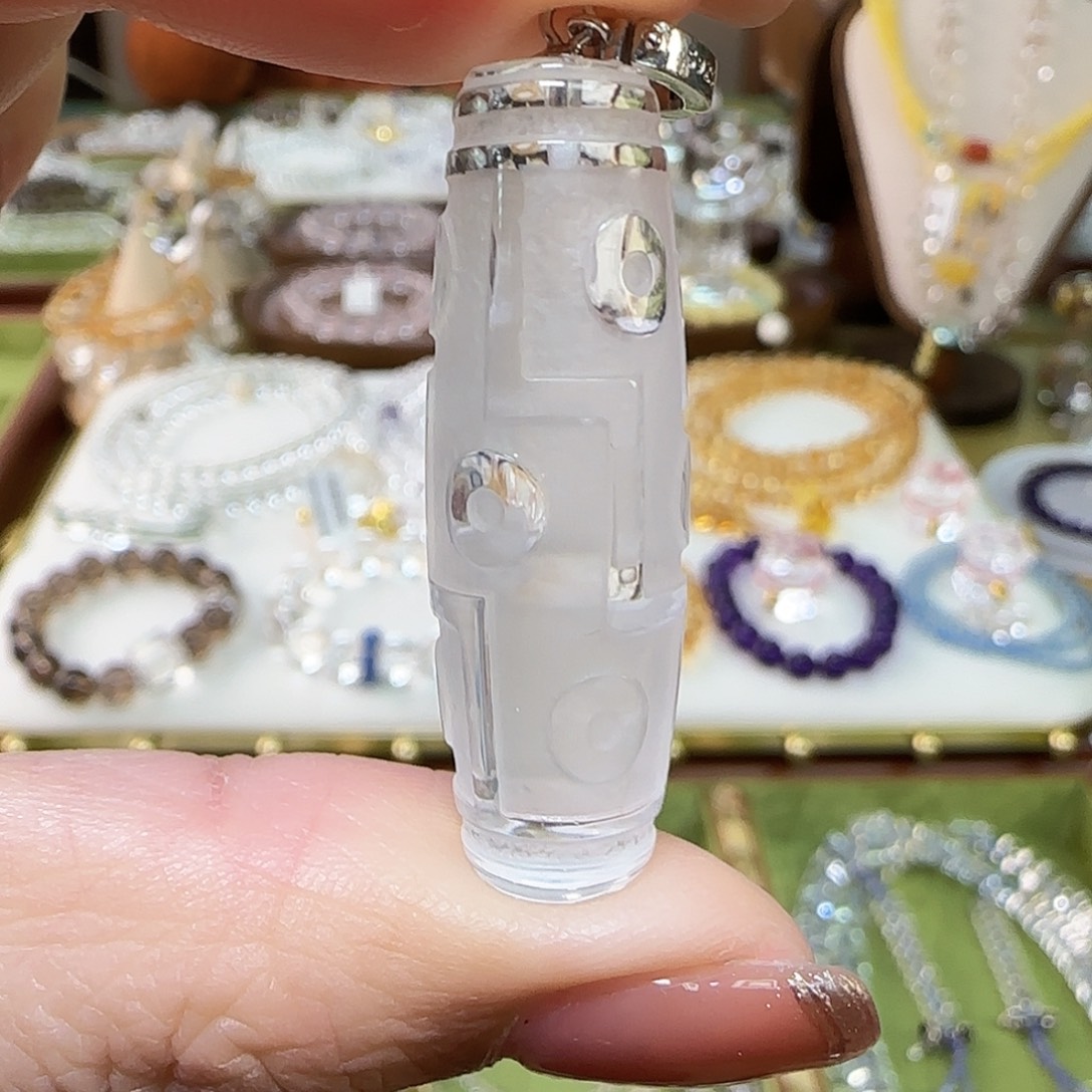 手串水晶未镶嵌天然白水晶天珠全净体