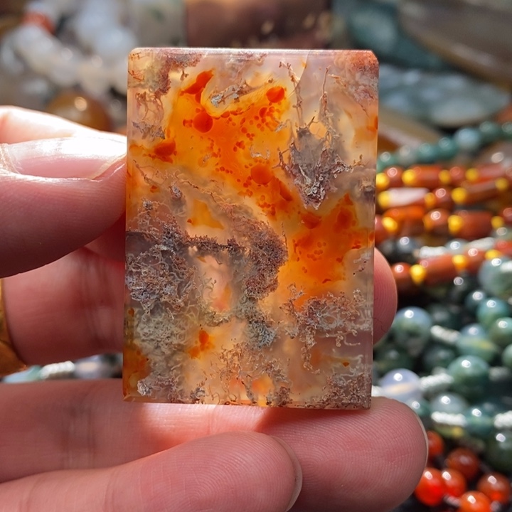 【闪购商品】玛瑙/玉髓颈饰未镶嵌兜*米