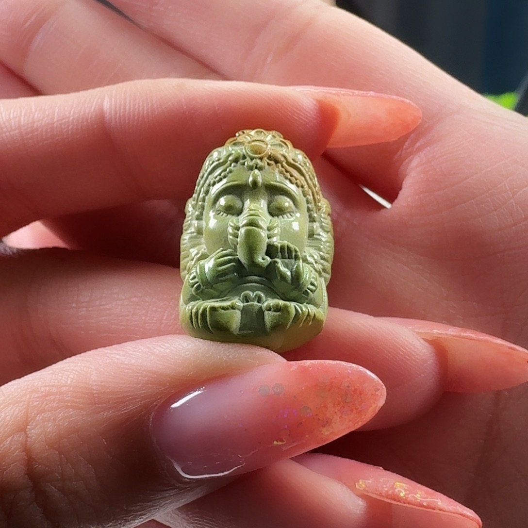 绿松石未镶嵌吊坠(不含链)象神