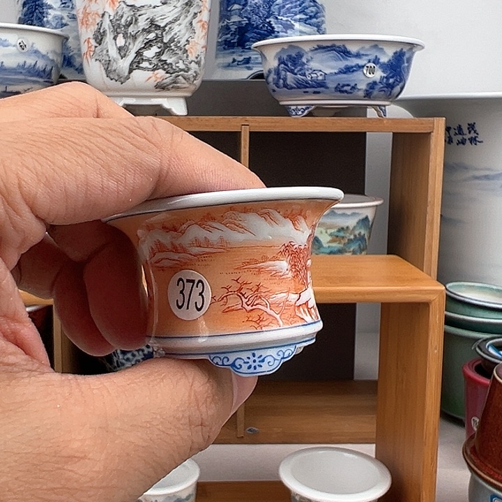 红陶阳***煌手工盆景花盆